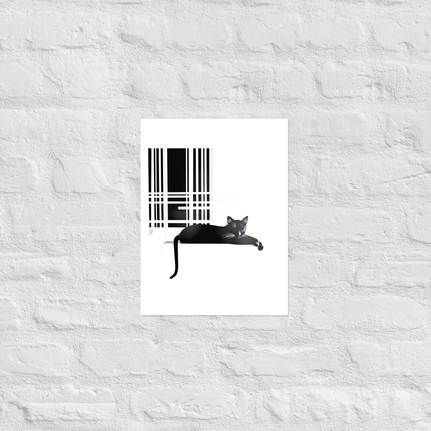 Affiche déco murale "Le Chat - Noir & Blanc" par Idée Passion
