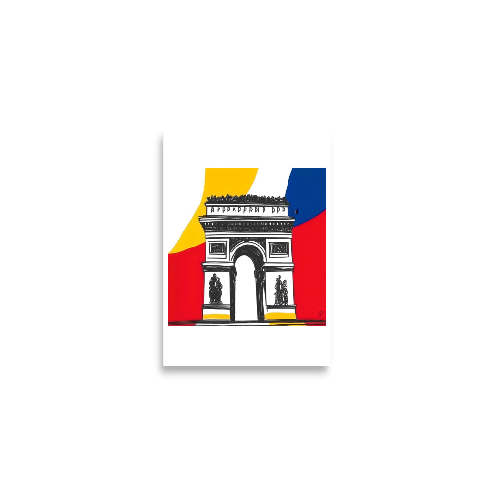 Affiche décorative Paris – monument emblématique style minimaliste