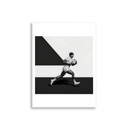poster action joueur rugby style graphique