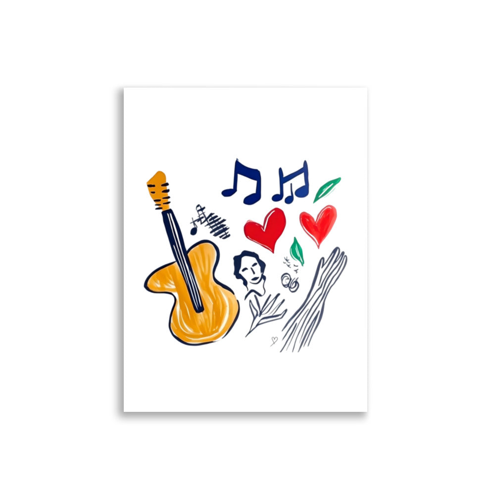 affiche créative sur la passion musicale