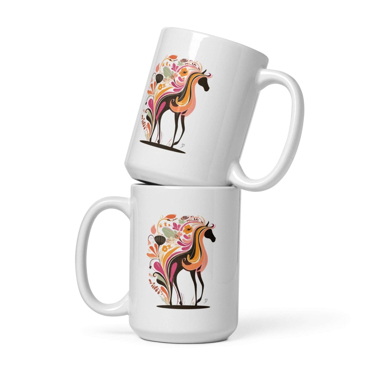 Mug décoratif cheval artistique – collection équitation chevaux