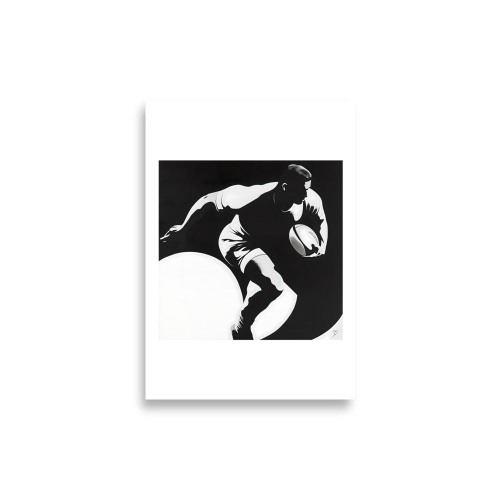 affiche cadeau original passion sport design rugby