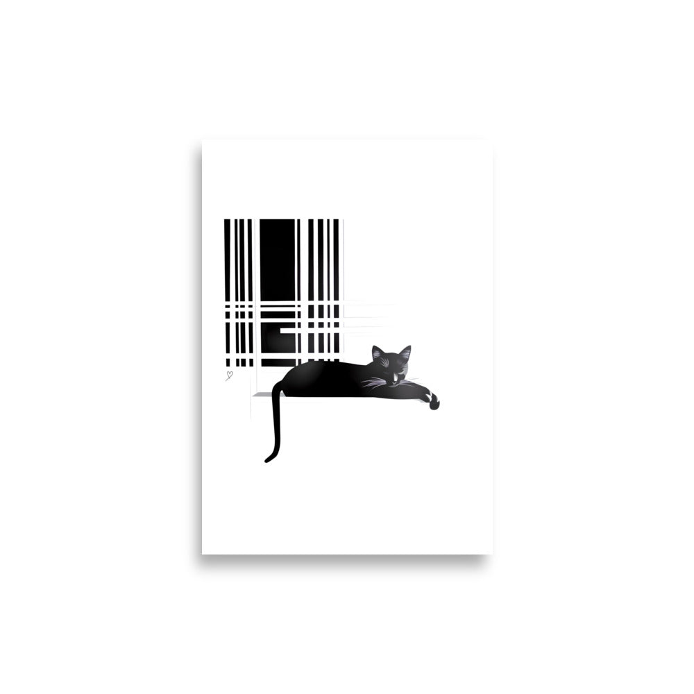 Poster chat stylisé Idée Passion pour passionnés d’animaux