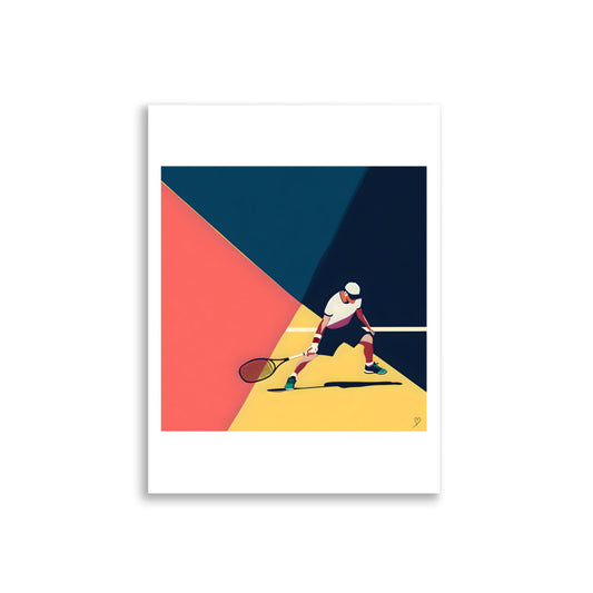 affiche décoration murale tennis dynamique