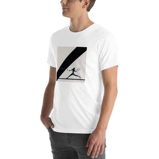 Design abstrait tennis joueur silhouette balle verte