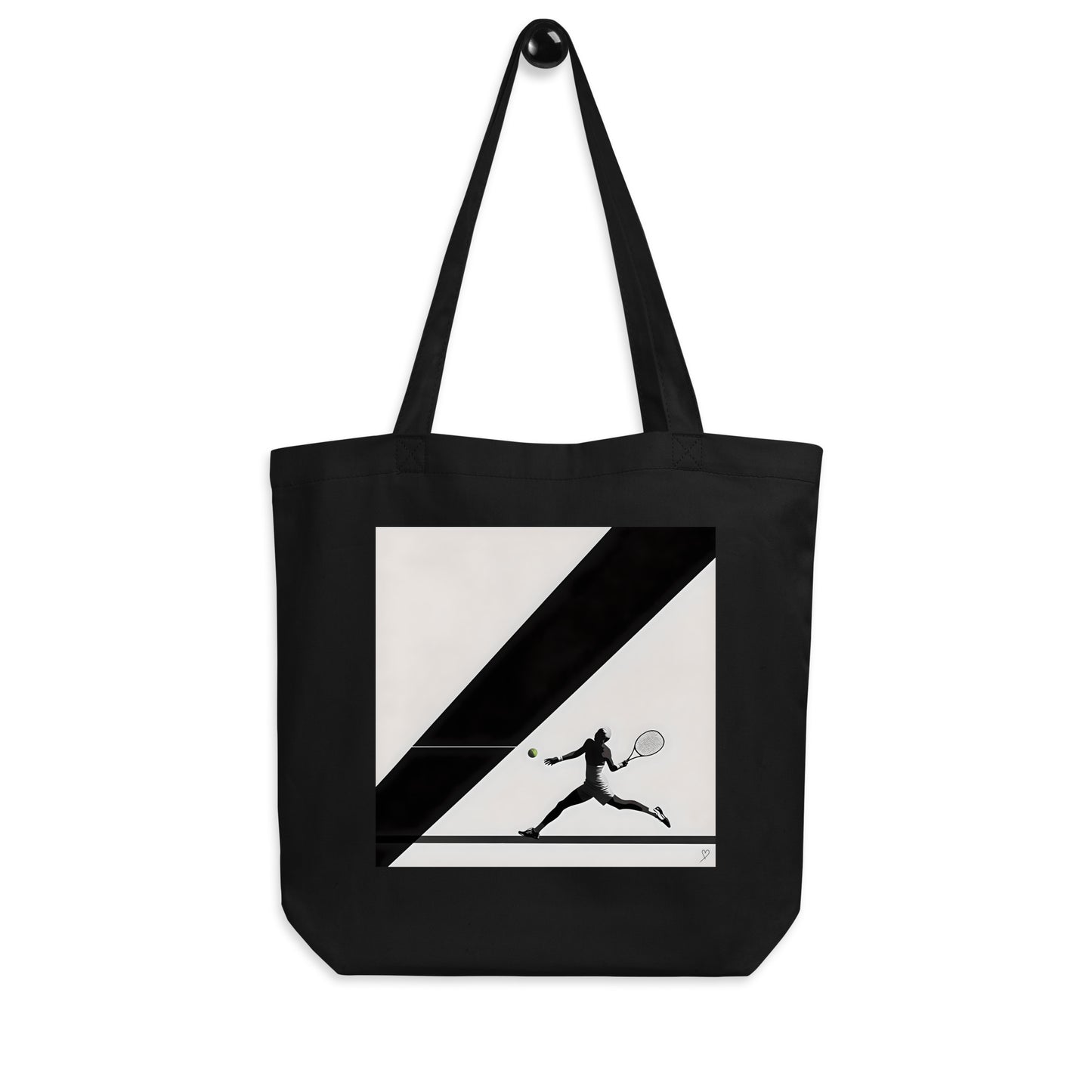 Illustration Tennis Bauhaus sur tote bag bio