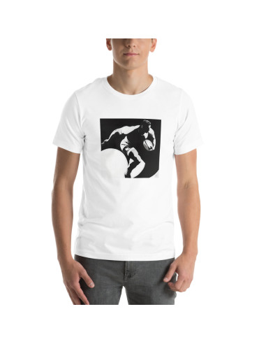 T-shirt unisexe - "Rugby - Noir et blanc"
