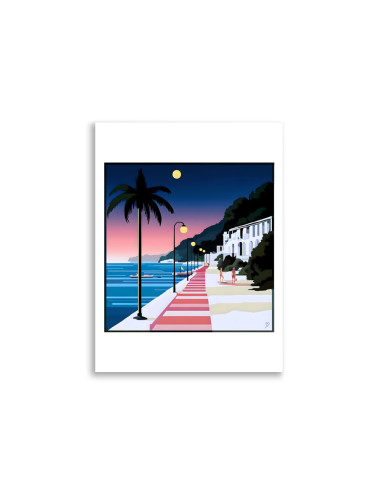 Poster - "Promenade au bord de l'eau"