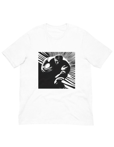 T-shirt unisexe "Pleine vitesse" - Rugby - tshirt 100% coton