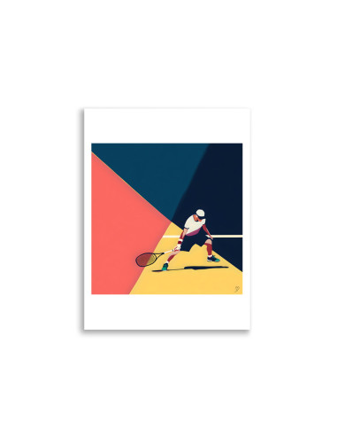 Poster "Service Gagnant" – Art graphique Tennis – 3 formats