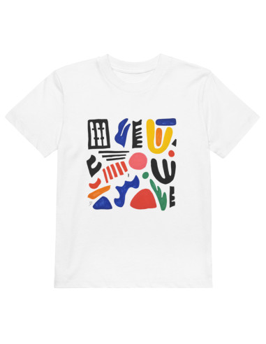 T-shirt en coton bio enfant - "La Danse des Formes" 