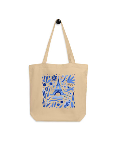 Tote Bag Bio - "Paris en bleu"