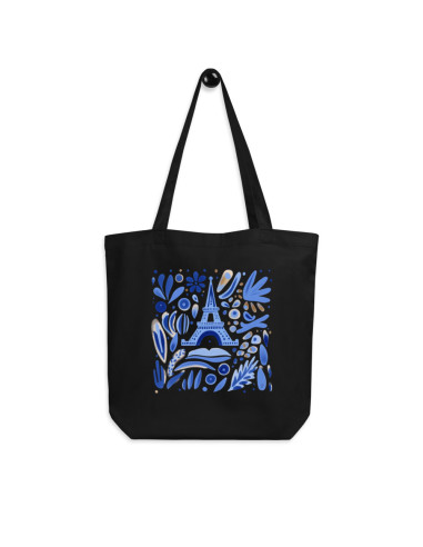 Tote Bag Bio - "Paris en bleu"