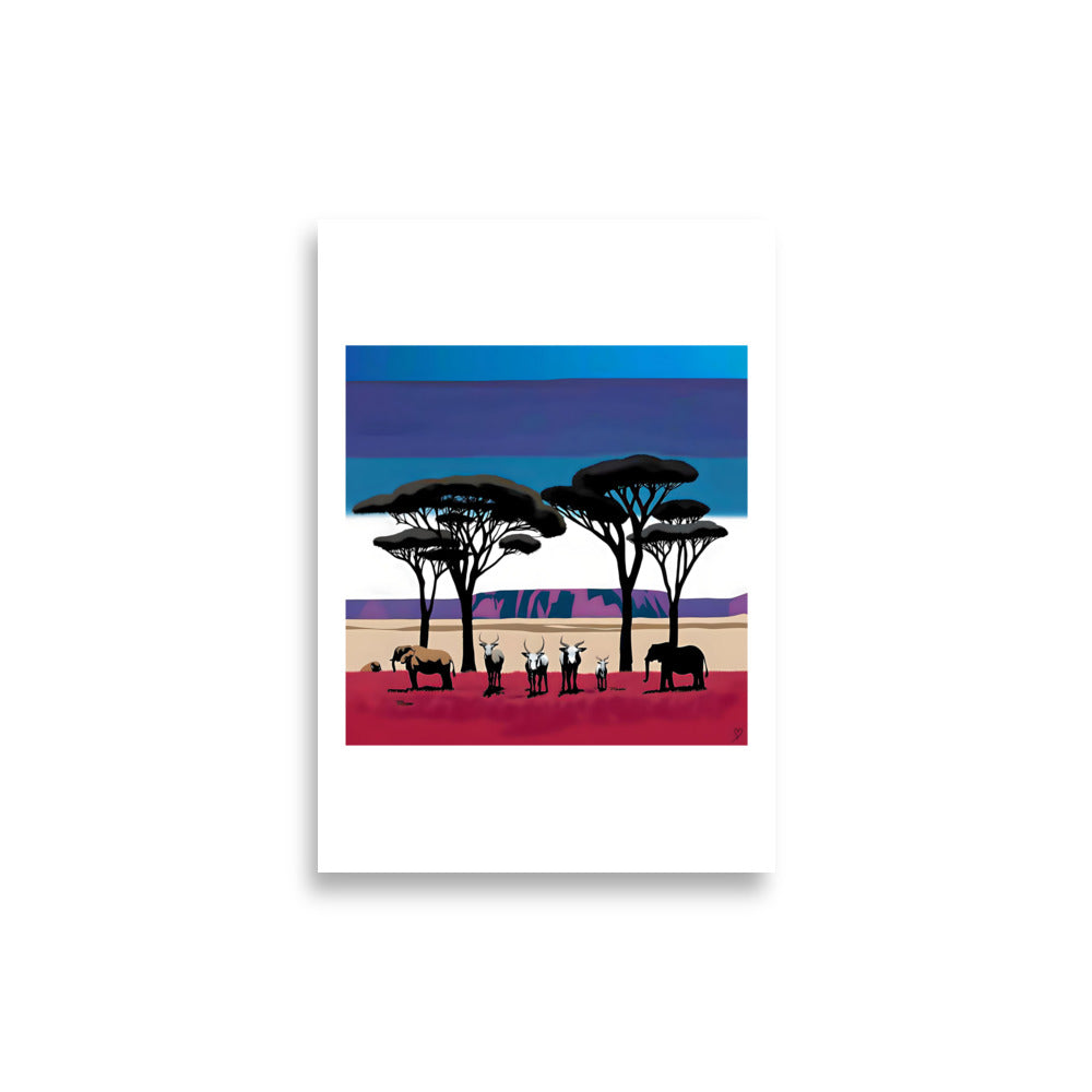 Affiche Symphonie Sauvage – art graphique nature et voyage