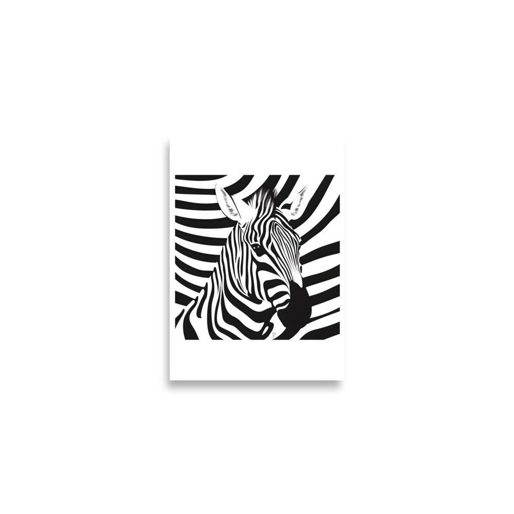 illustration hypnotique zebre art moderne