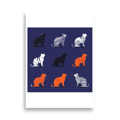 Affiche Analyse Morphologique illustration chats design graphique - Idée Passion