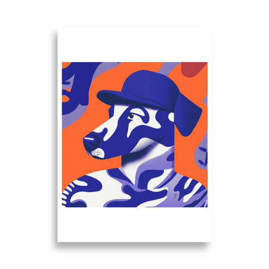 Affiche Mike chien dalmatien stylisé Idée Passion