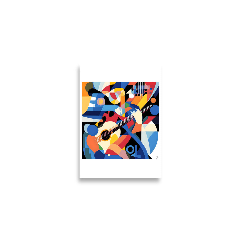 affiche artistique inspiration cubisme