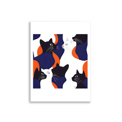 Poster chat graphique design moderne pour décoration intérieure