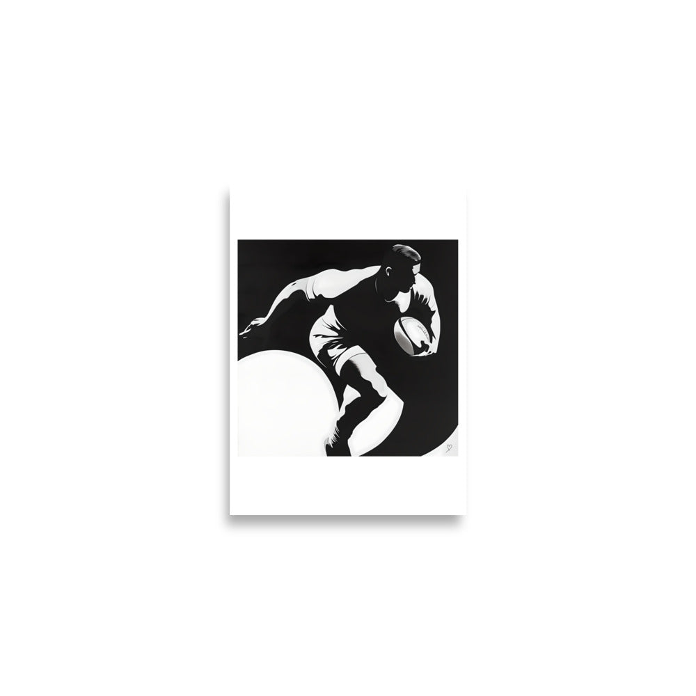 illustration athlétisme rugby football art contemporain