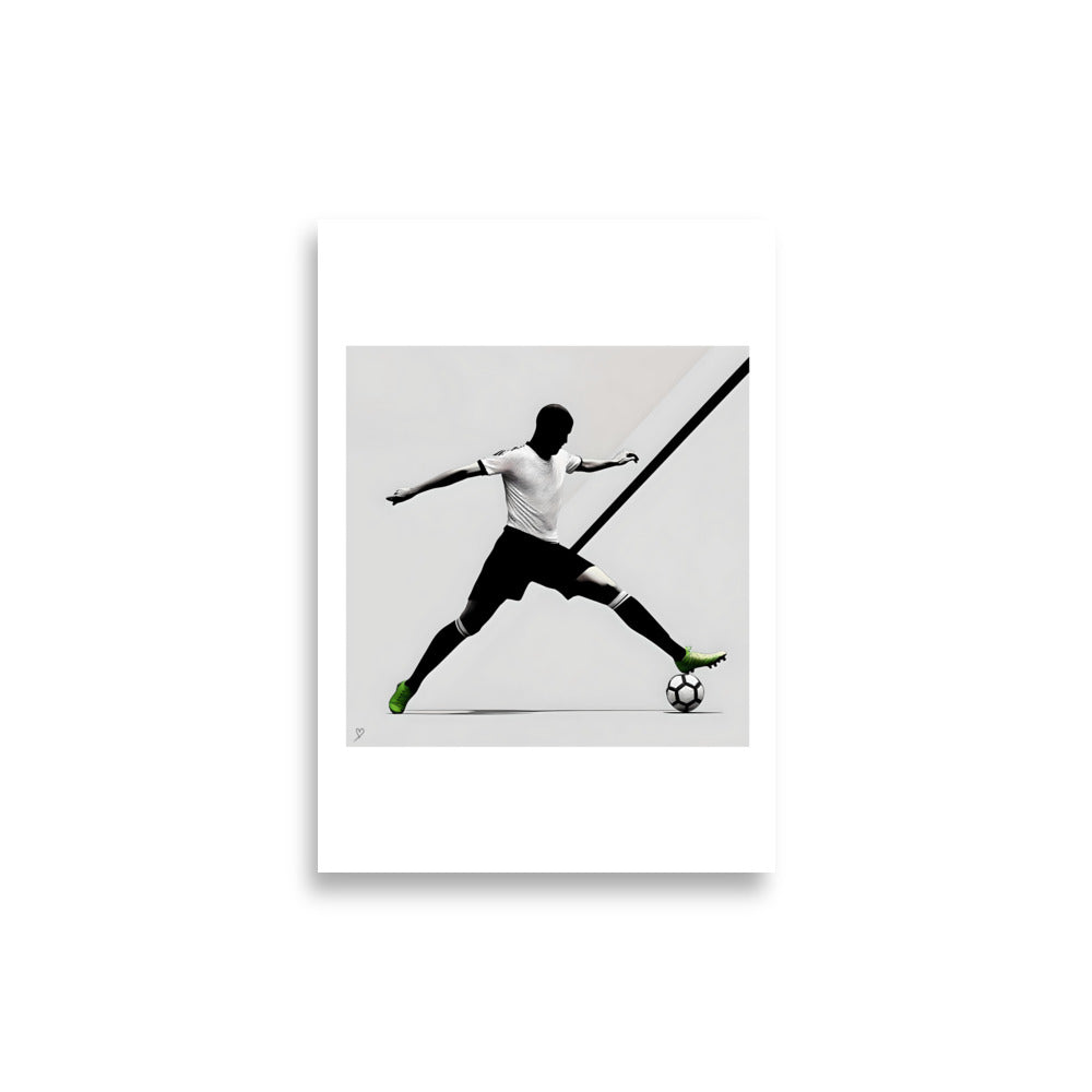 illustration football design minimaliste noir et blanc - Idée Passion