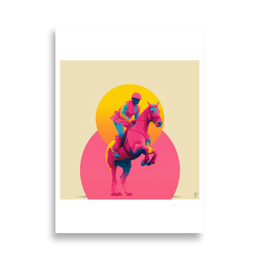 Affiche Jump of Joy cheval pop art dynamique