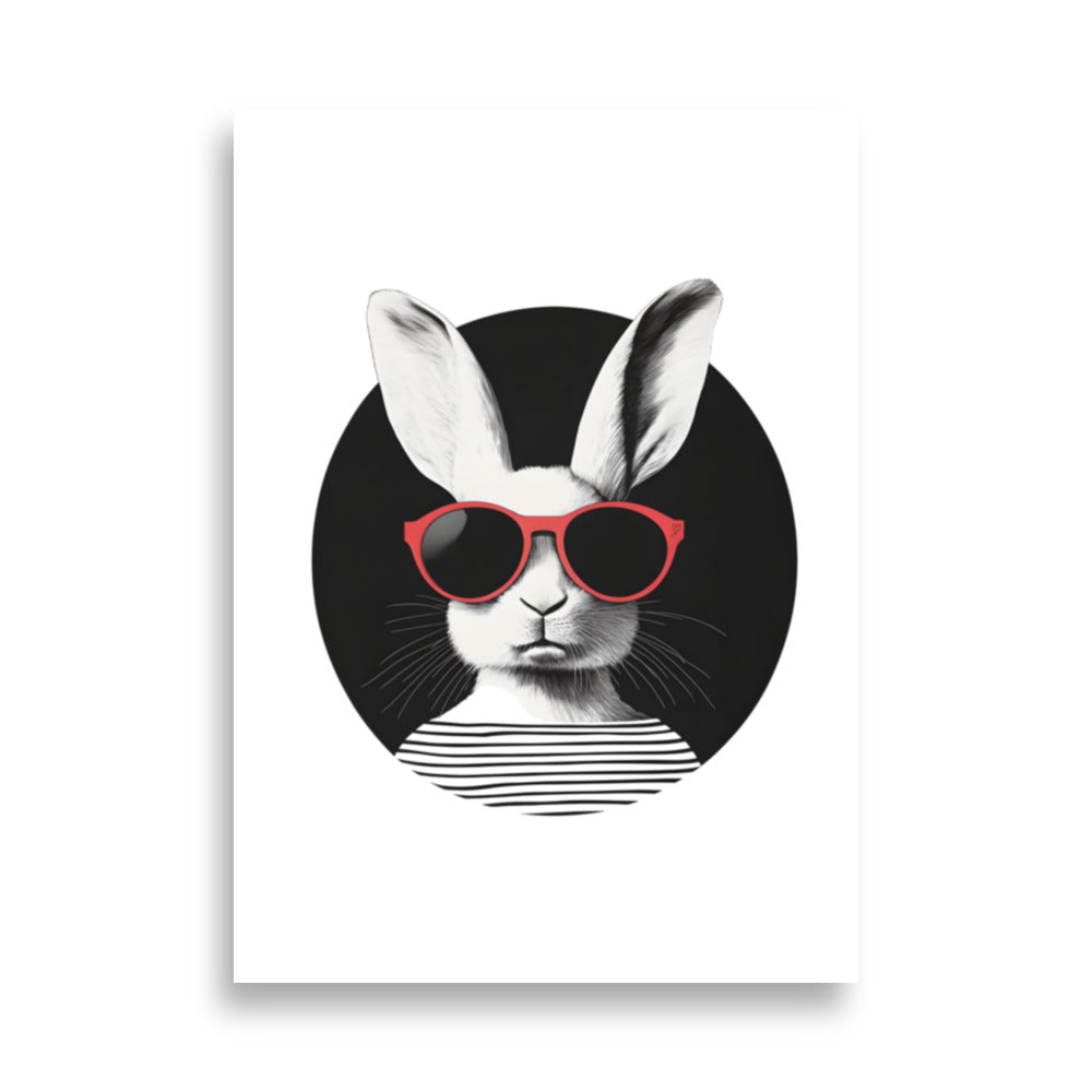 affiche lapin jean-paul lunettes rouges idée passion