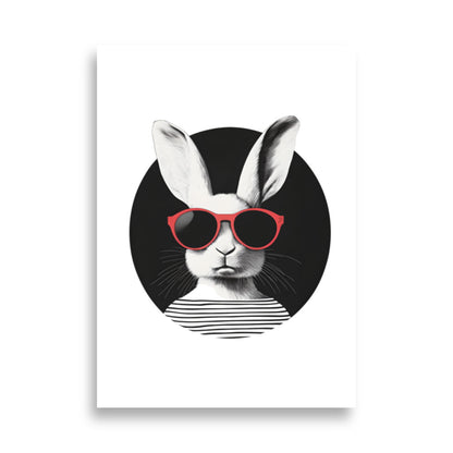 affiche lapin jean-paul lunettes rouges idée passion