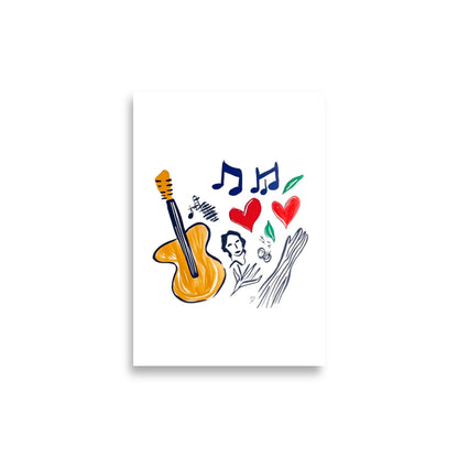 affiche artistique scène musicale expressive