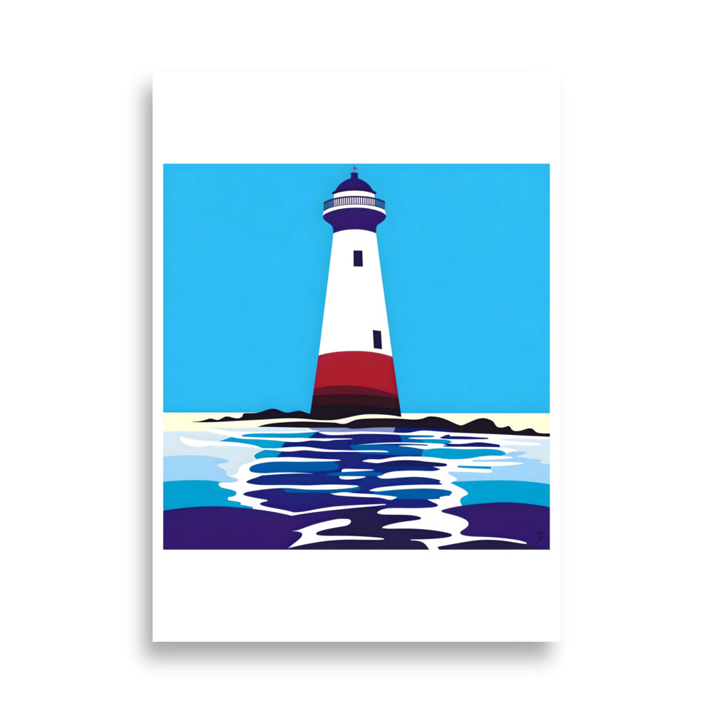 affiche le phare idée passion design minimaliste