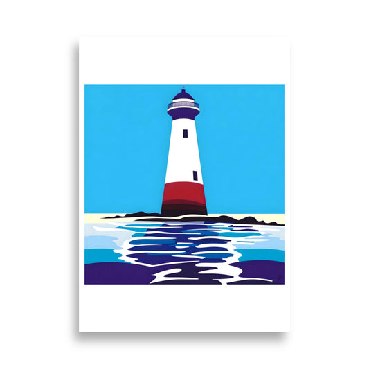 affiche le phare idée passion design minimaliste