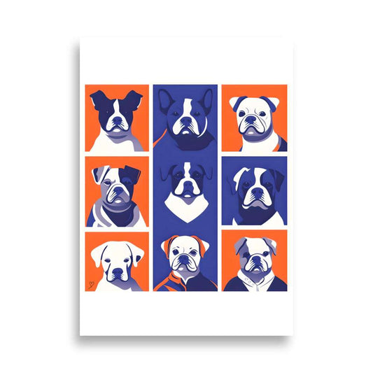 affiche chiens pop art idée passion