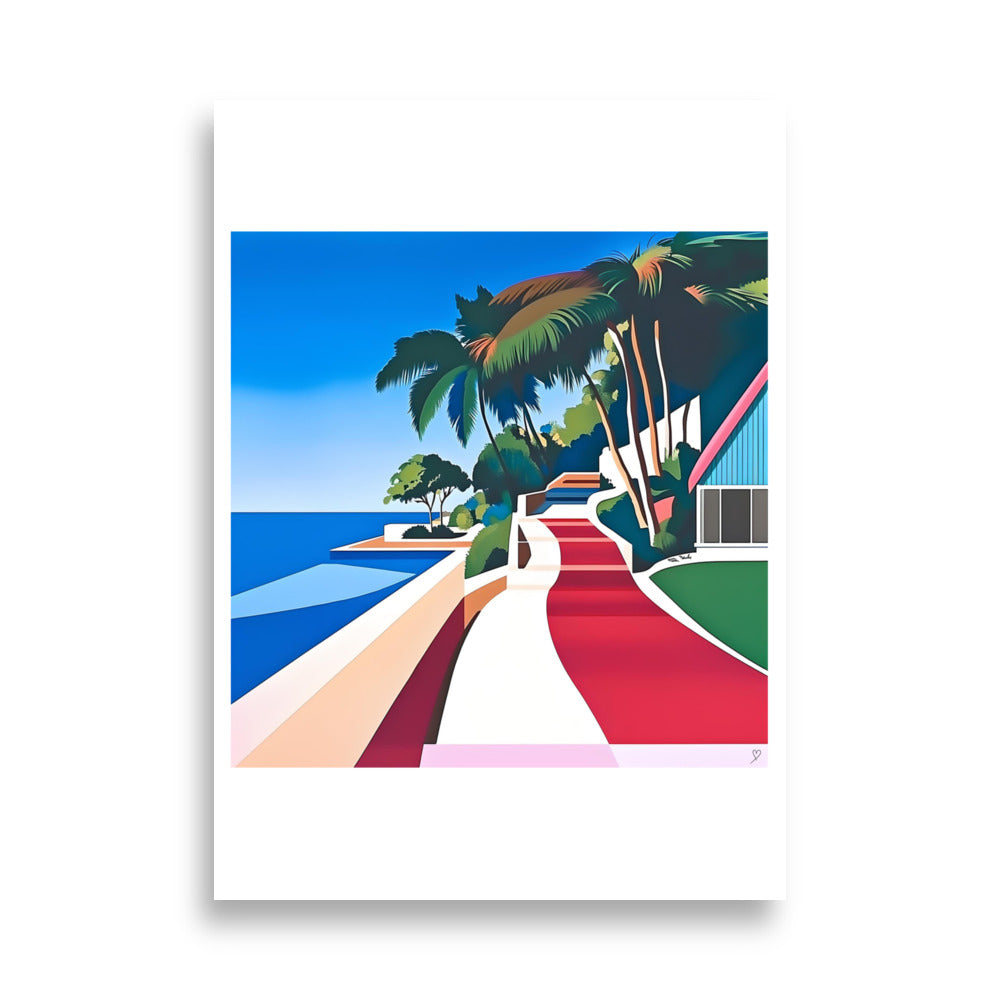 Poster nature tropicale bord de mer design contemporain