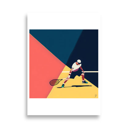 affiche tennis Service Gagnant illustration graphique