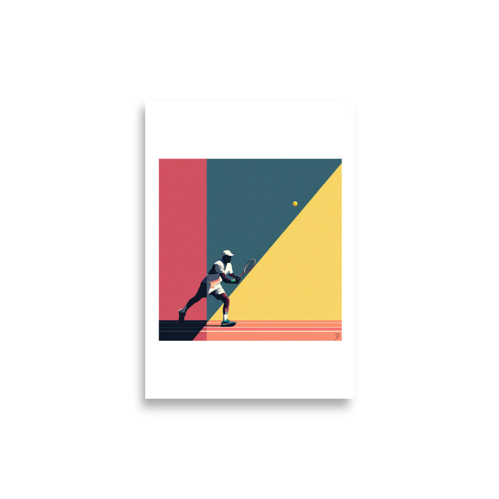 affiche sport minimaliste déco murale tennis