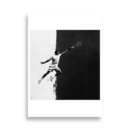 poster sportif dynamique déco murale moderne tennis