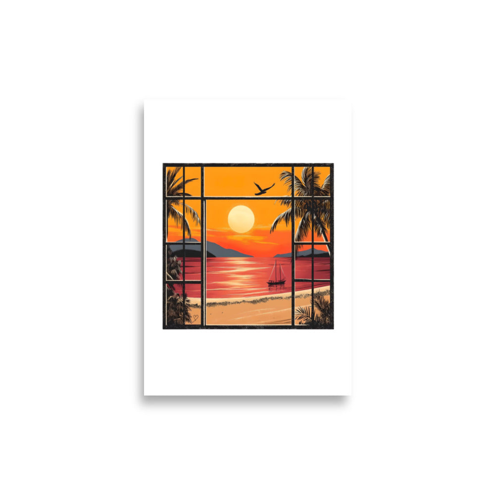 affiche design déco ambiance tropicale