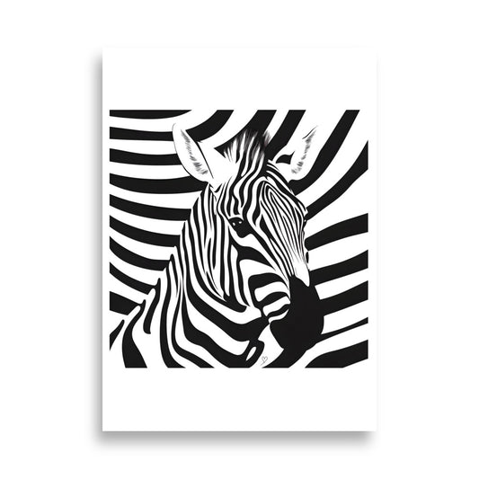 affiche zebre hypnotique noir et blanc idée passion