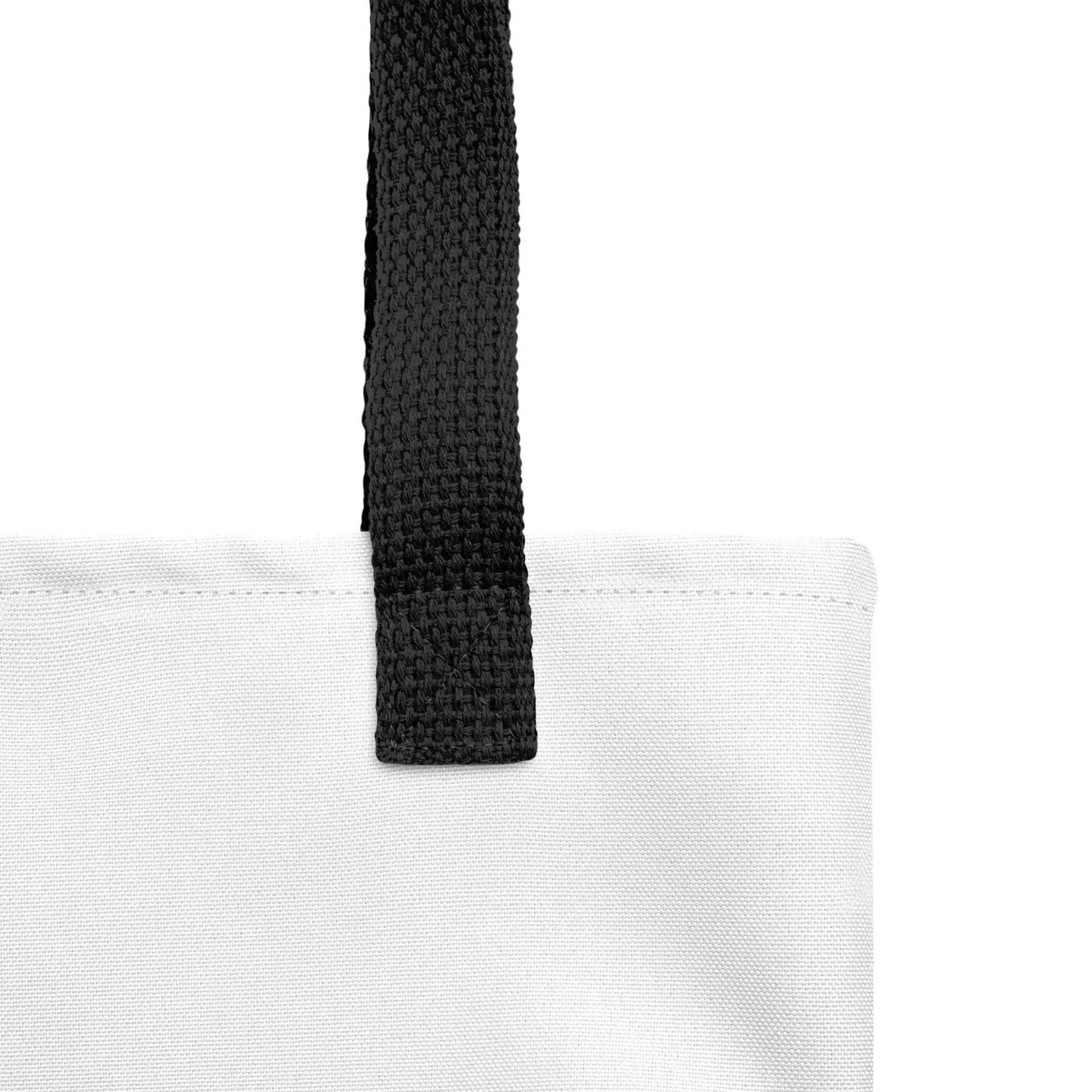 Anse noire vue de près du Tote-bag Blanc Smash Chromatique