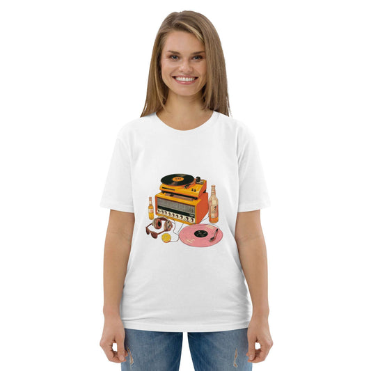 T-shirt musique rétro vinyle détente Idée Passion