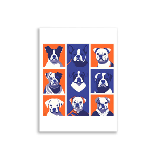 affiche déco murale chiens design