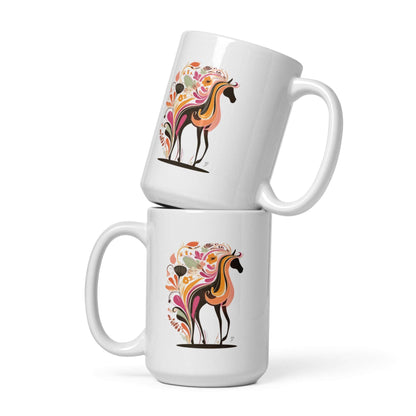 Mug décoratif cheval artistique – collection équitation chevaux