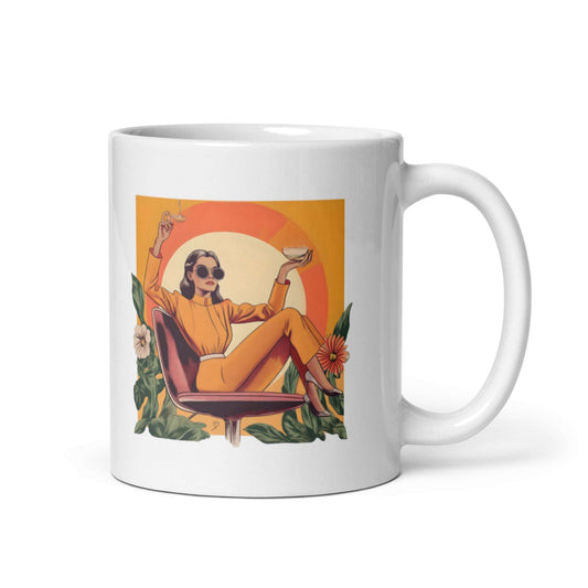 Mug “Mrs Watson” art moderne orange
