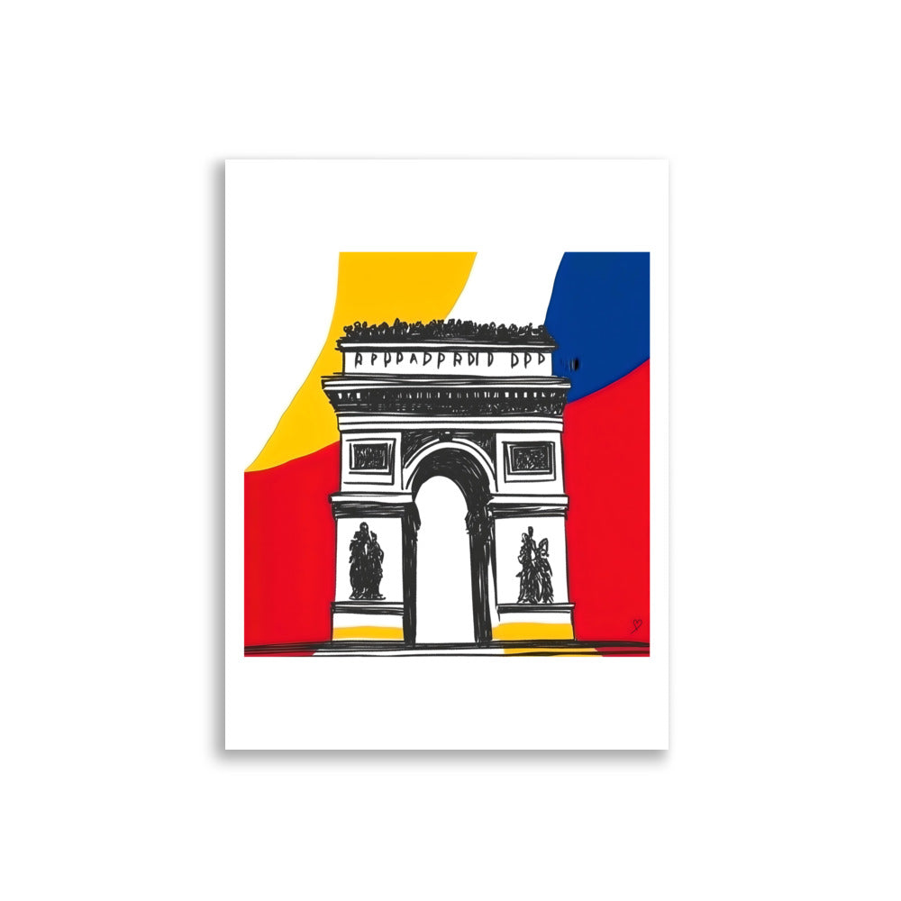 Poster Arc de Triomphe – art graphique contemporain Paris Idée Passion