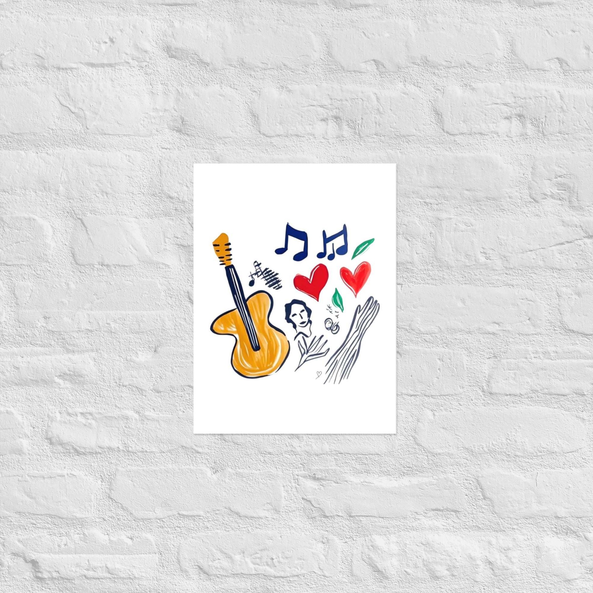 poster art abstrait sur le thème de la musique