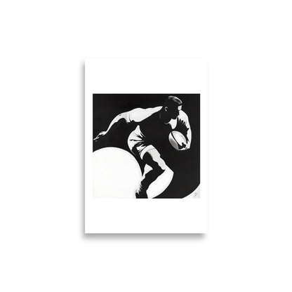 affiche cadeau original passion sport design rugby