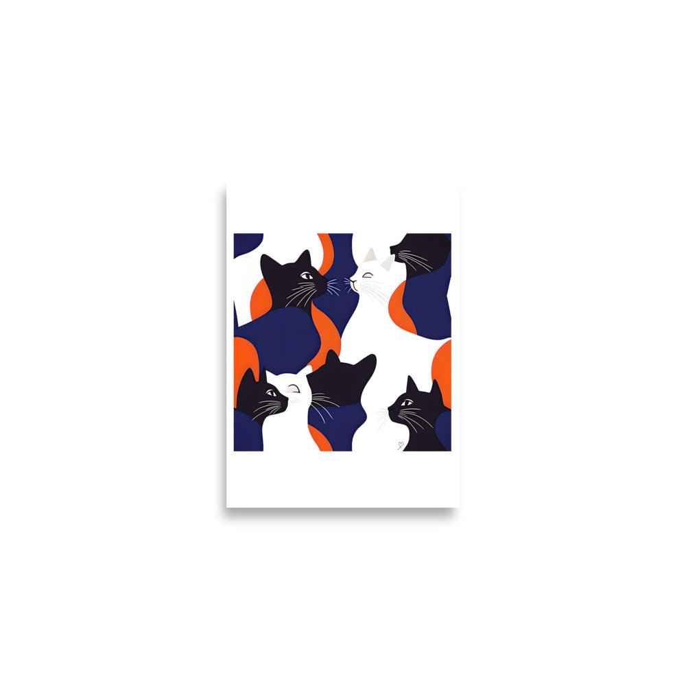 Affiche cadeau original pour amoureux des chats et félins