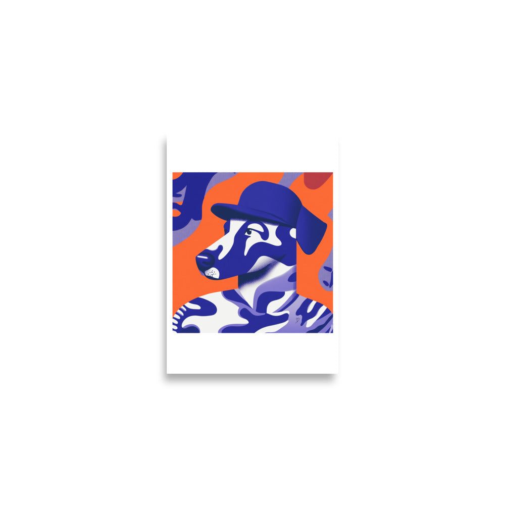 Poster déco murale chien moderne