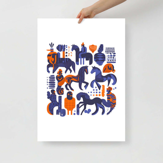 poster cavaliers design graphique