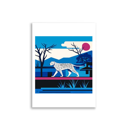 affiche décoration murale moderne guépard, animaux, nature